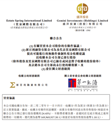 擬重組盛洋投資股權!遠洋集團以1.7億港元引入專業投資人